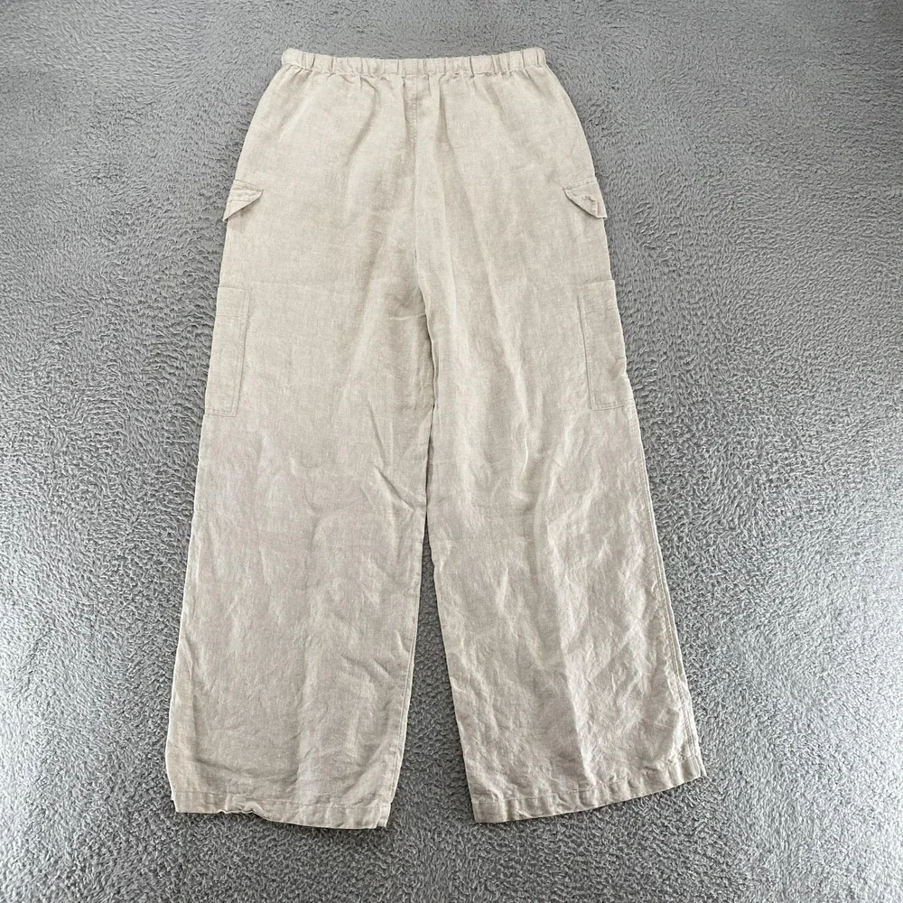 Reformation Cargo Pants‎ Womens Medium Ethan 100% Linen Wide Leg Baggy Capsule